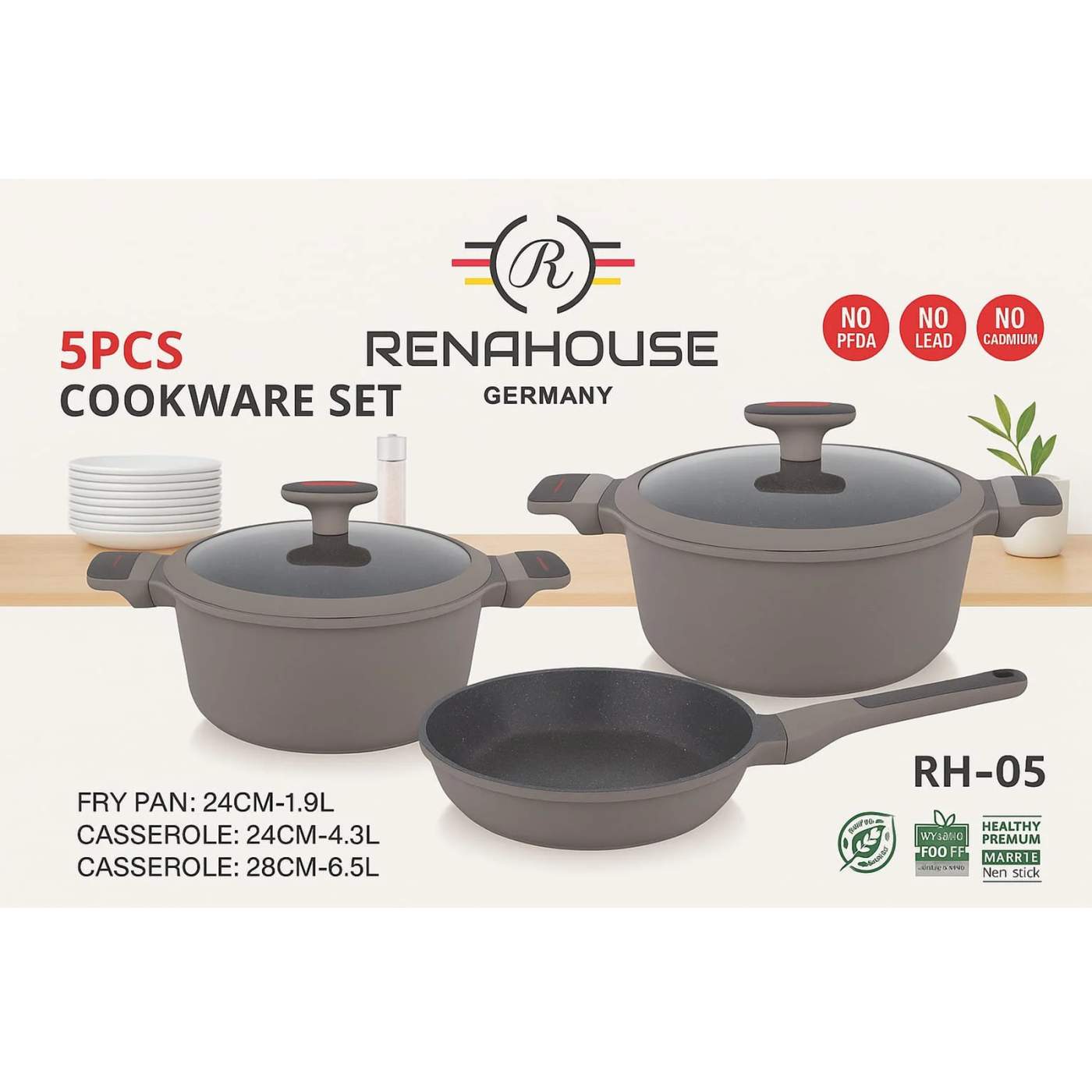 BATERIA 5 PCS MARMOL